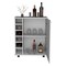 Tuhome Lafayette Bar Cabinet with 4-Bottle Rack. Upper Glass Holder and Dual Door Design-Macadamia MLM9075 - alternate 2